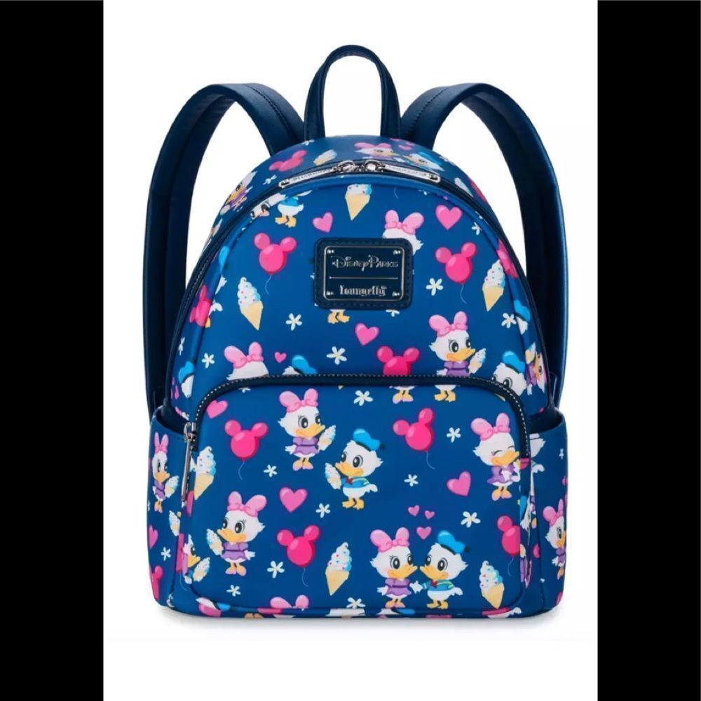 Disney Parks Loungefly Donald and Daisy Duck ''Love'' Mini Backpack New with Tag